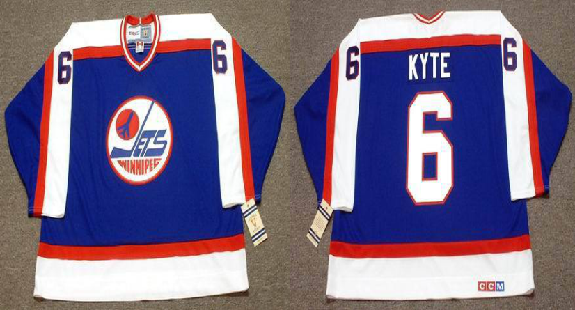 2019 Men Winnipeg Jets #6 Kyte blue CCM NHL jersey->winnipeg jets->NHL Jersey